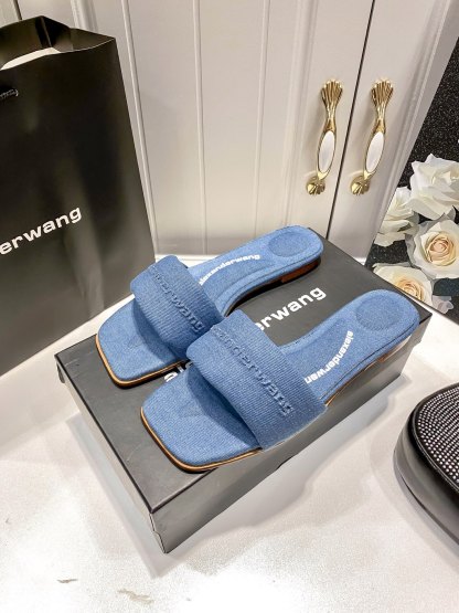 A style Square toe flip flops Flat slippers