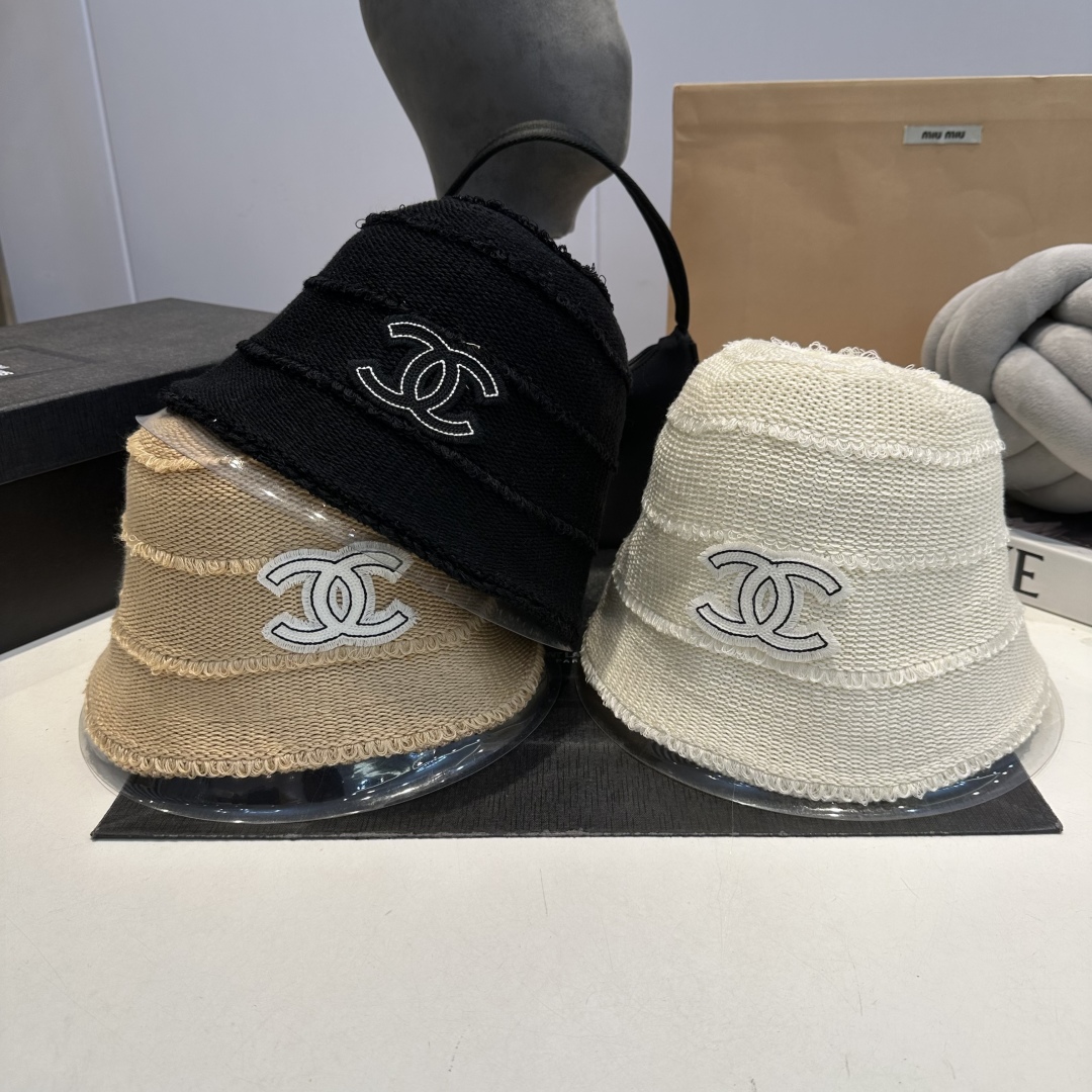 C style Hollow hand hook small bucket hat