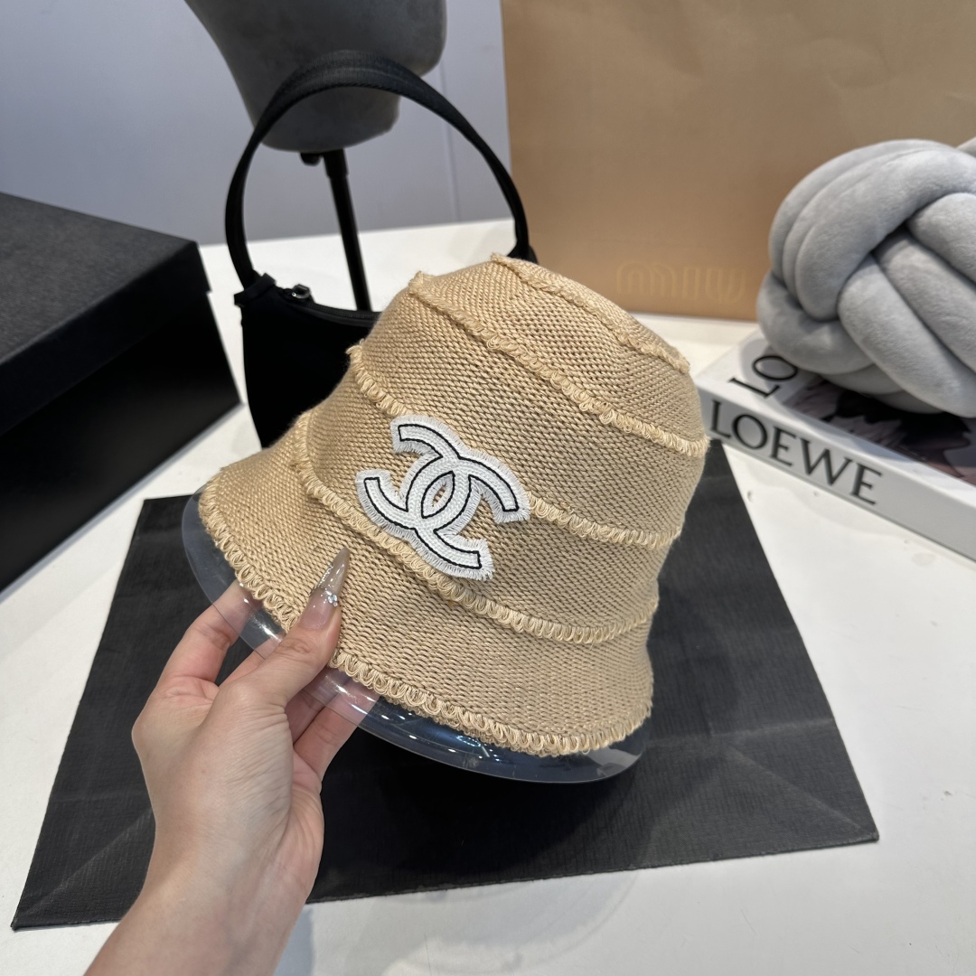 C style Hollow hand hook small bucket hat