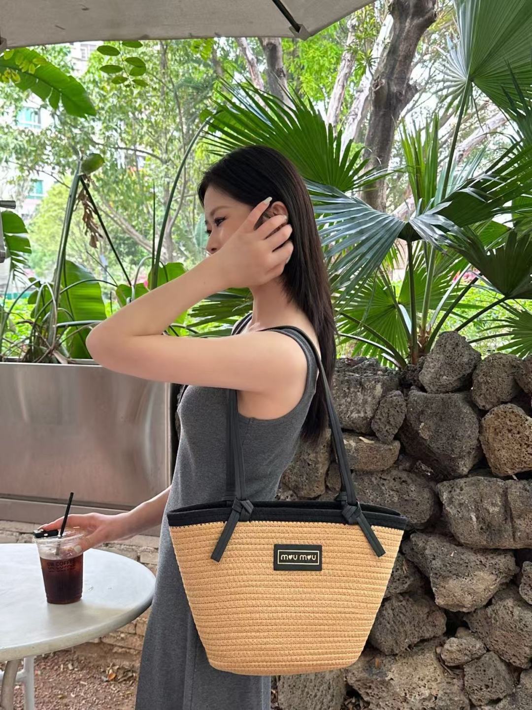 M style Woven Bag 40*30cm