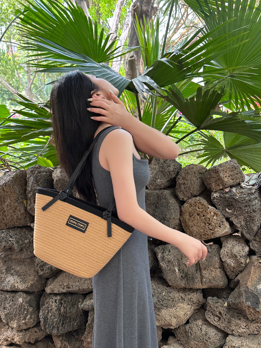 M style Woven Bag 40*30cm