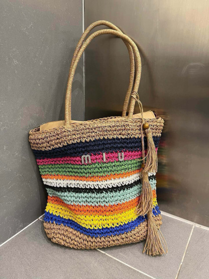 M style Summer style straw bag