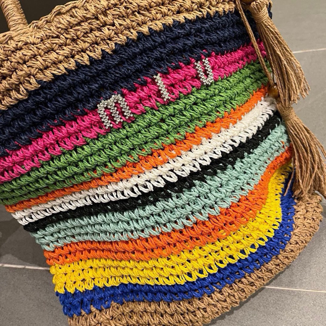 M style Summer style straw bag
