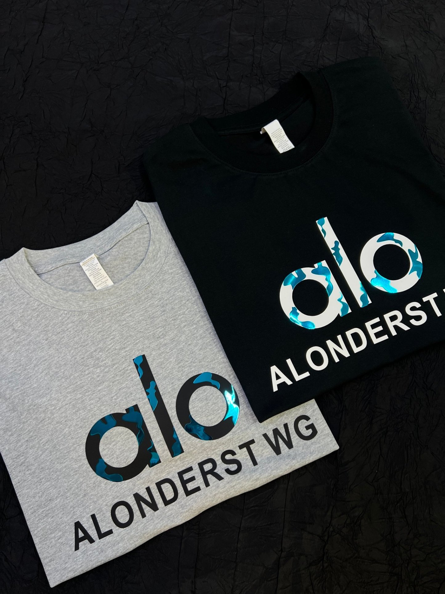 A style 3D disc print short-sleeved T-shirt