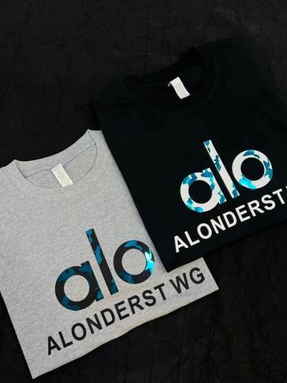 A style 3D disc print short-sleeved T-shirt