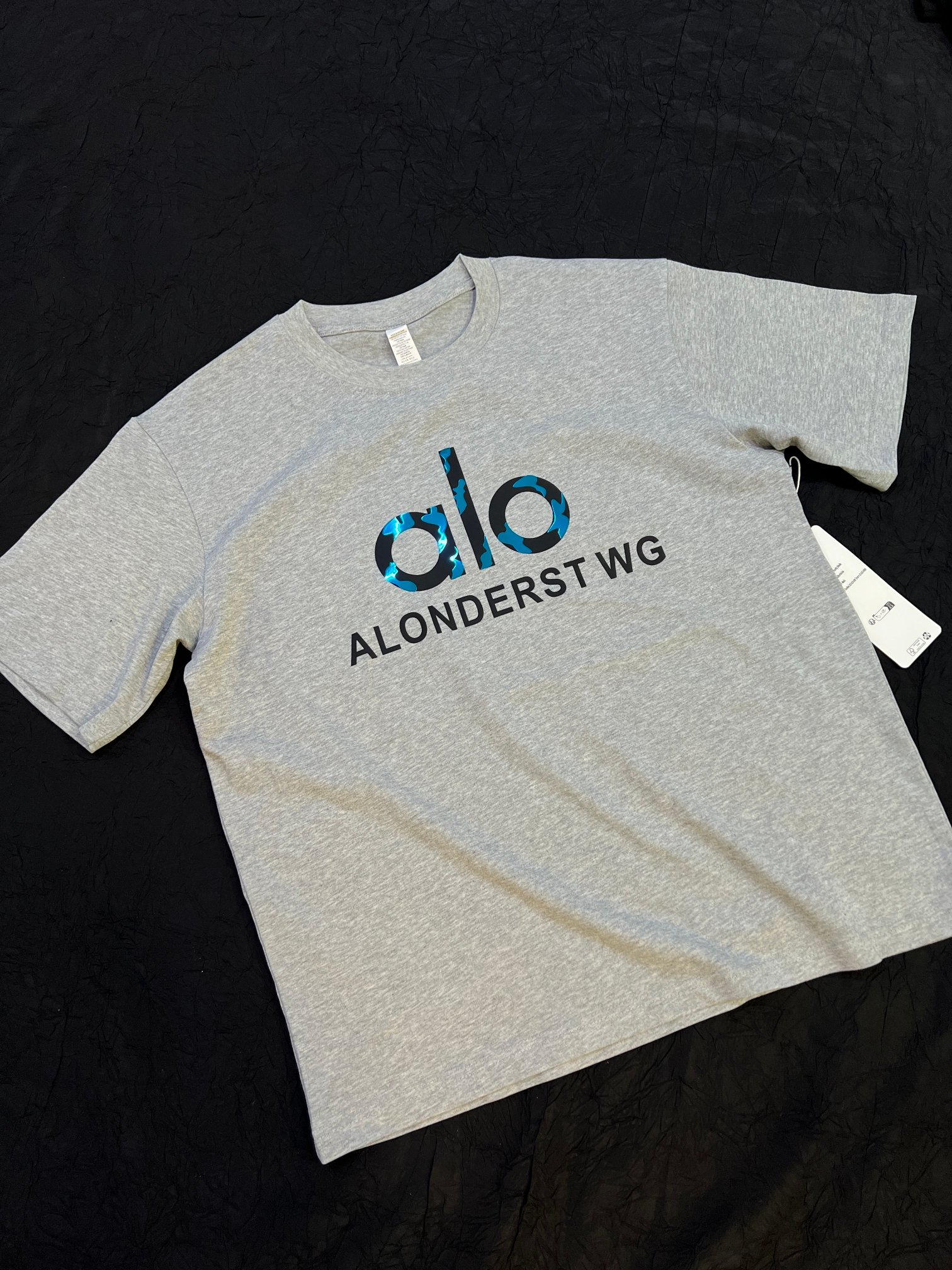 A style 3D disc print short-sleeved T-shirt