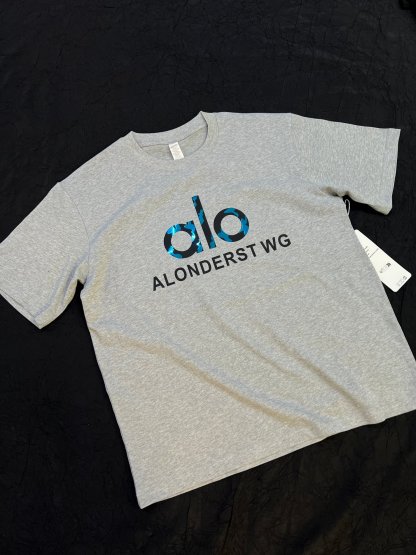 A style 3D disc print short-sleeved T-shirt