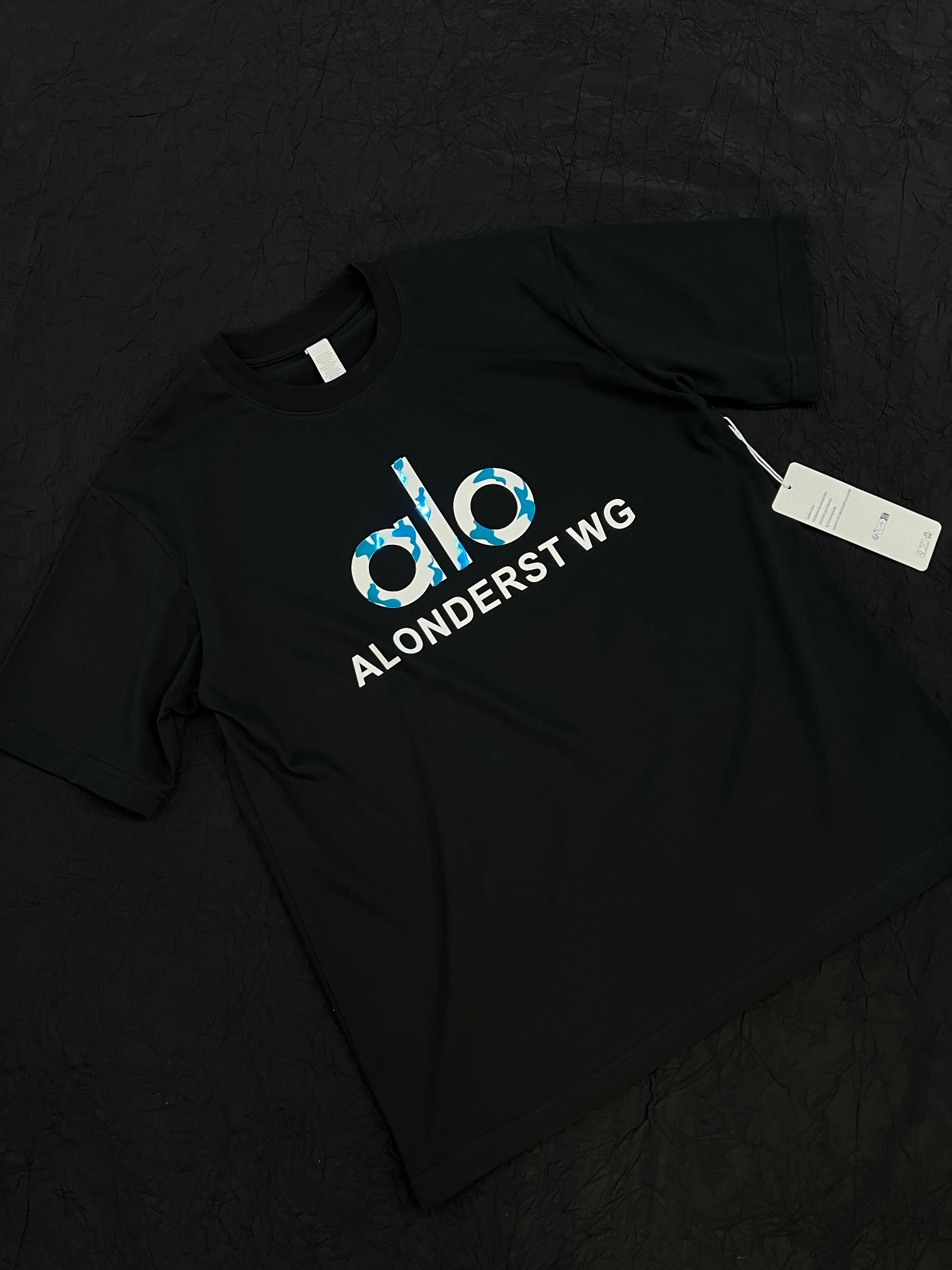 A style 3D disc print short-sleeved T-shirt