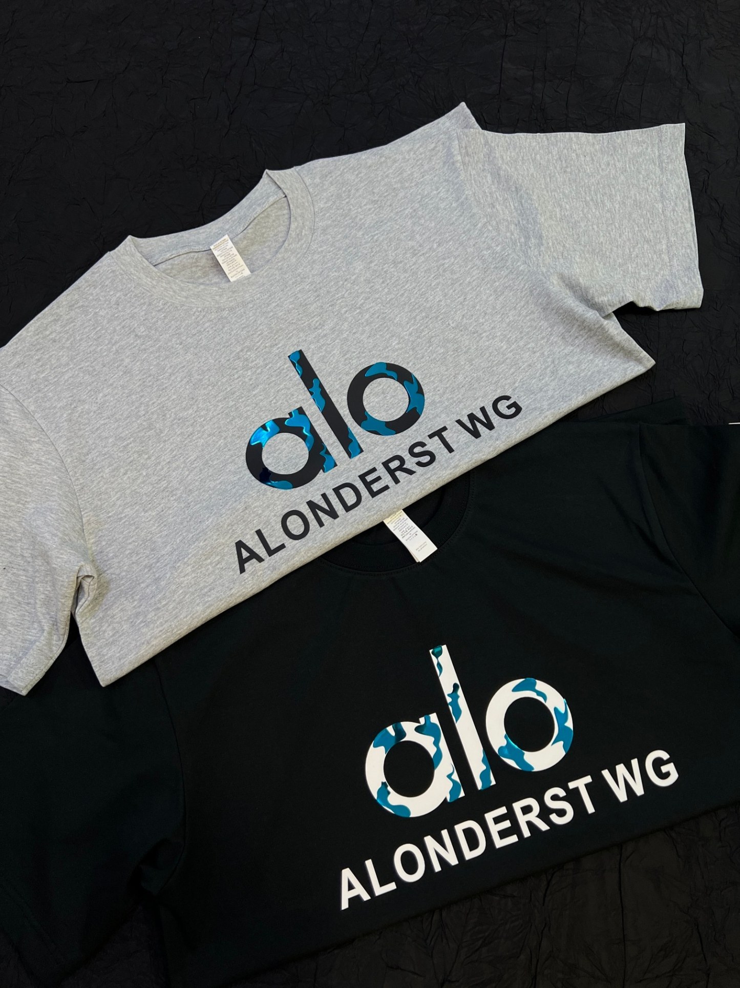 A style 3D disc print short-sleeved T-shirt