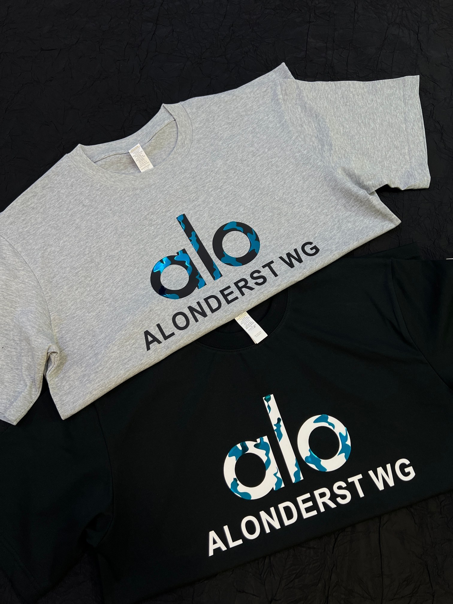 A style 3D disc print short-sleeved T-shirt