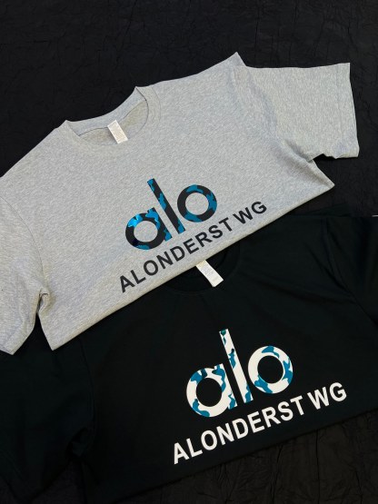 A style 3D disc print short-sleeved T-shirt