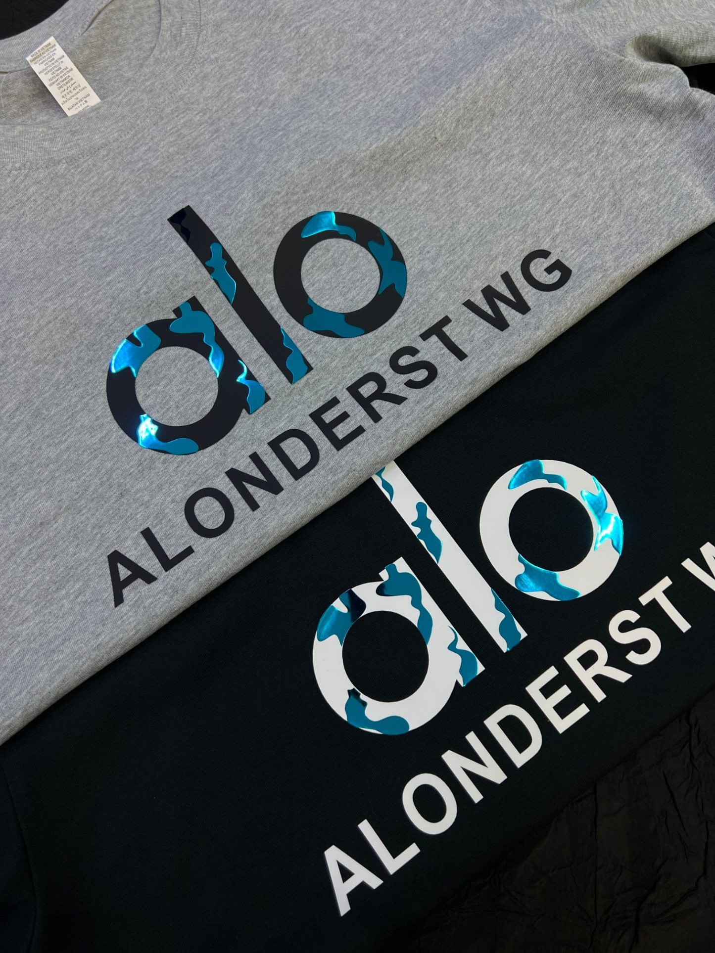 A style 3D disc print short-sleeved T-shirt