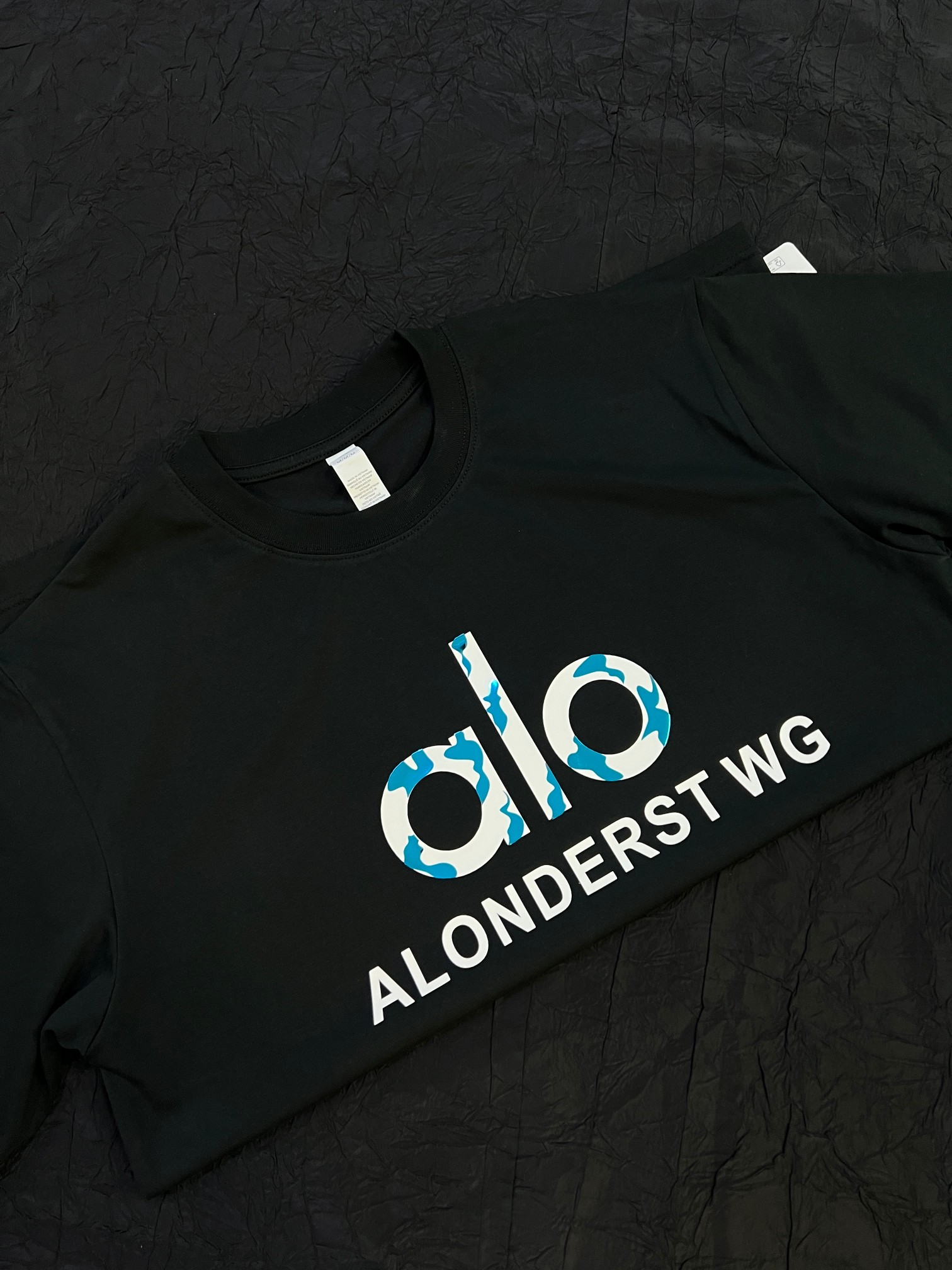 A style 3D disc print short-sleeved T-shirt