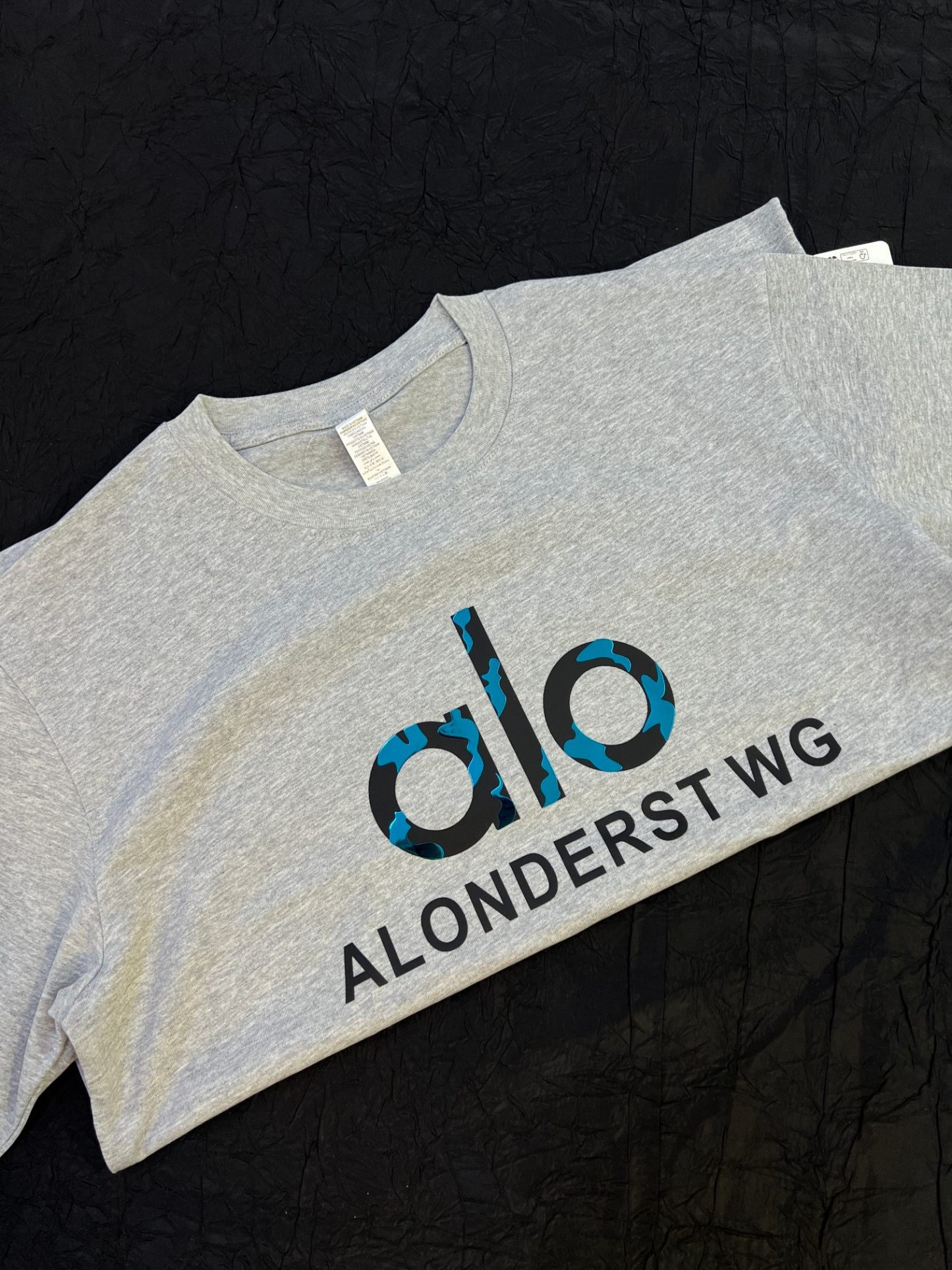 A style 3D disc print short-sleeved T-shirt