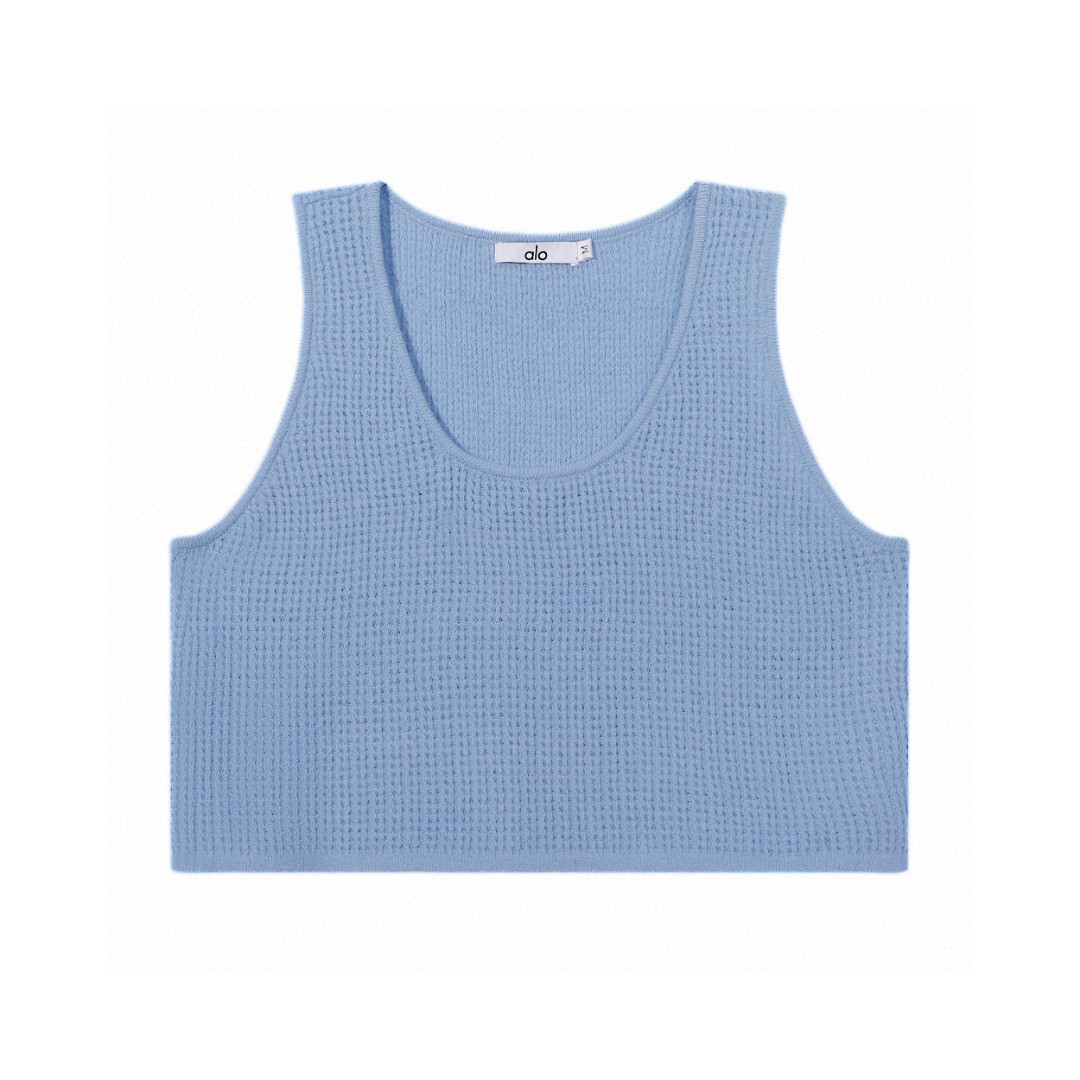 A style Waffle Knit Tank Top and Shorts Set