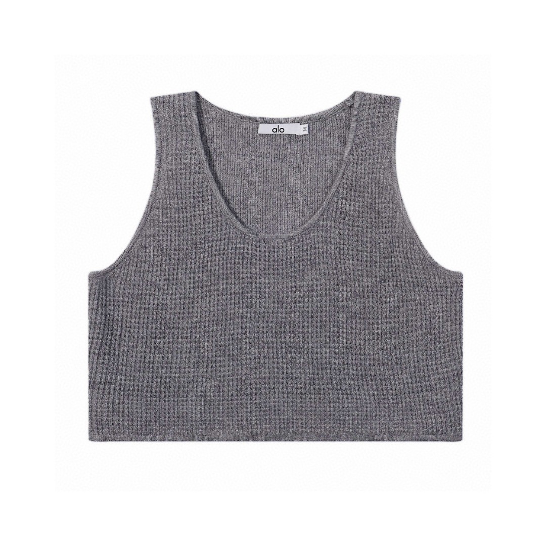 A style Waffle Knit Tank Top and Shorts Set