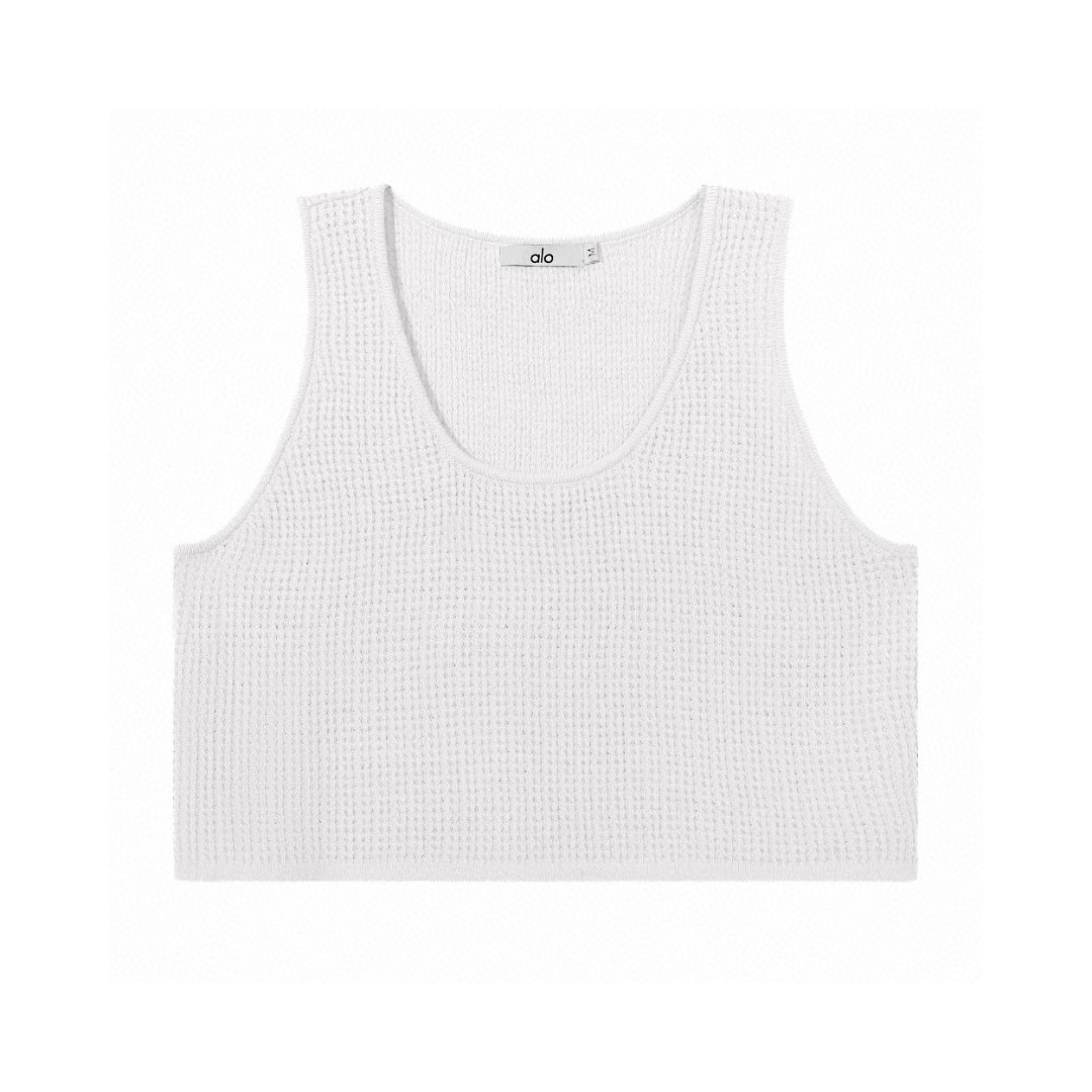 A style Waffle Knit Tank Top and Shorts Set