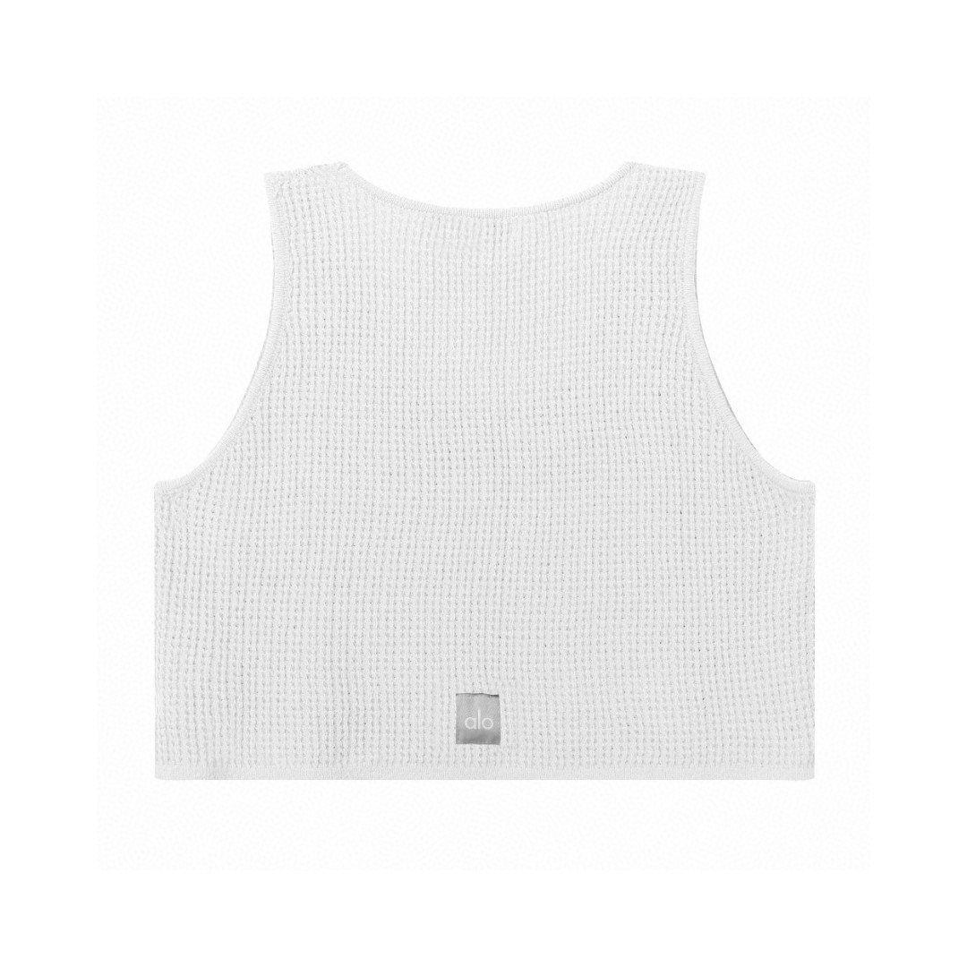 A style Waffle Knit Tank Top and Shorts Set