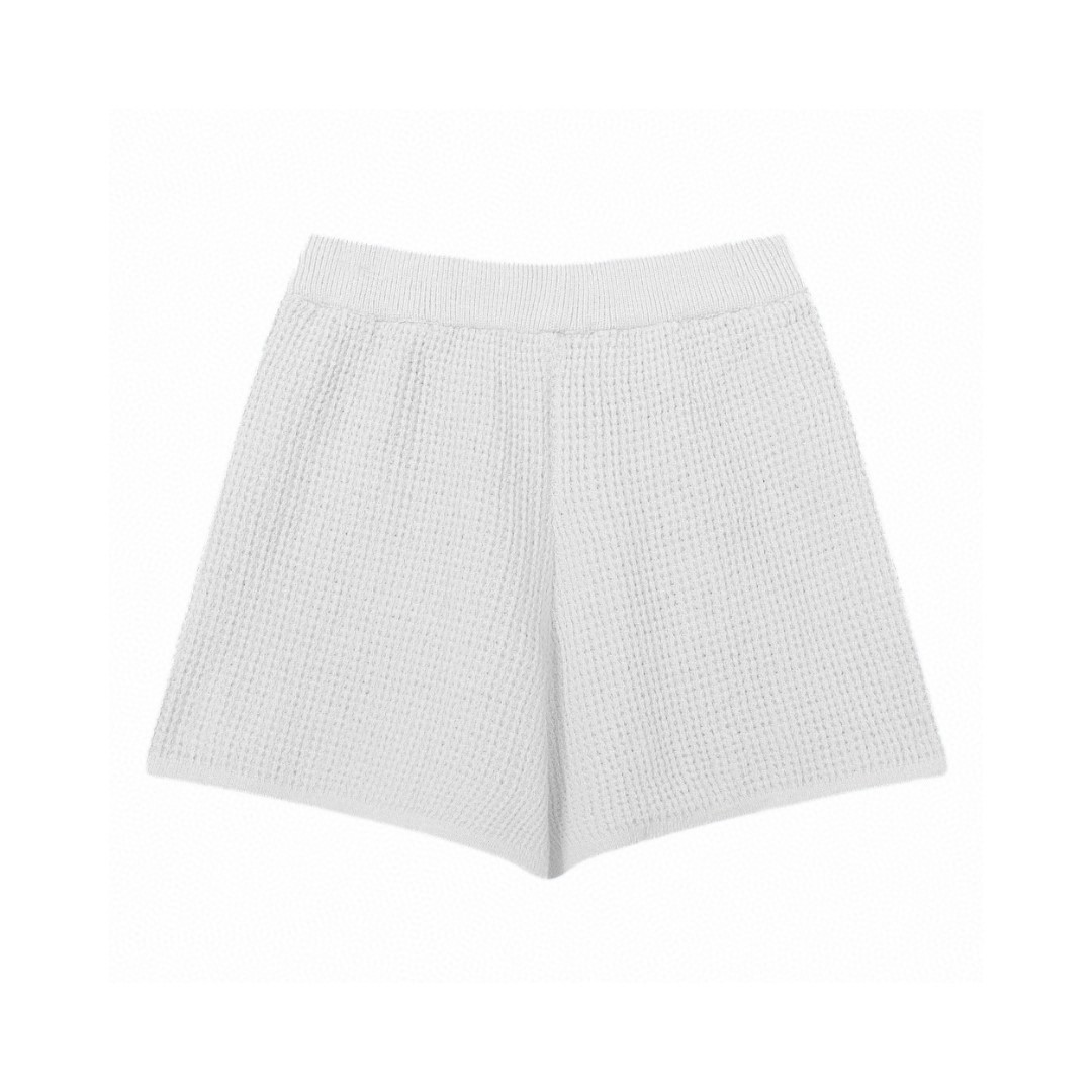 A style Waffle Knit Tank Top and Shorts Set