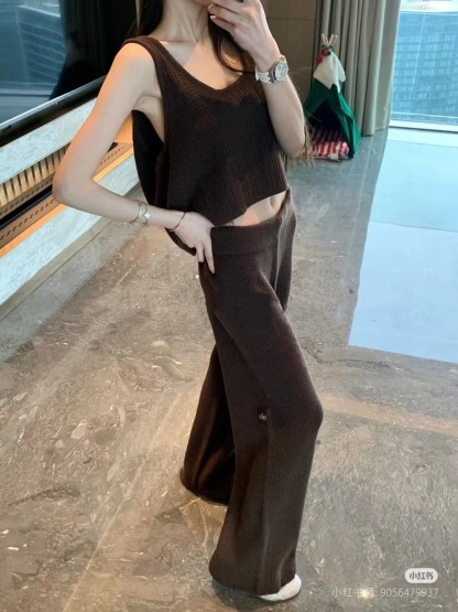 A style Waffle Knit Tank Top and Shorts Set