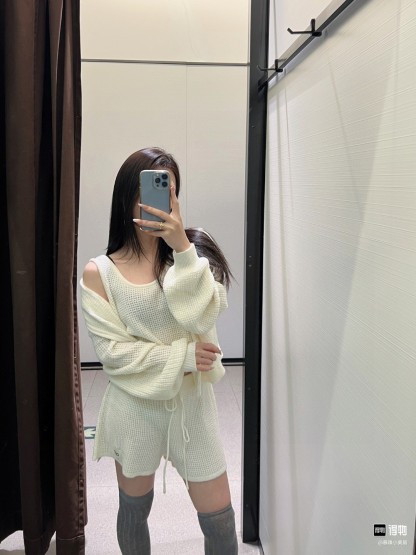 A style Waffle Knit Tank Top and Shorts Set