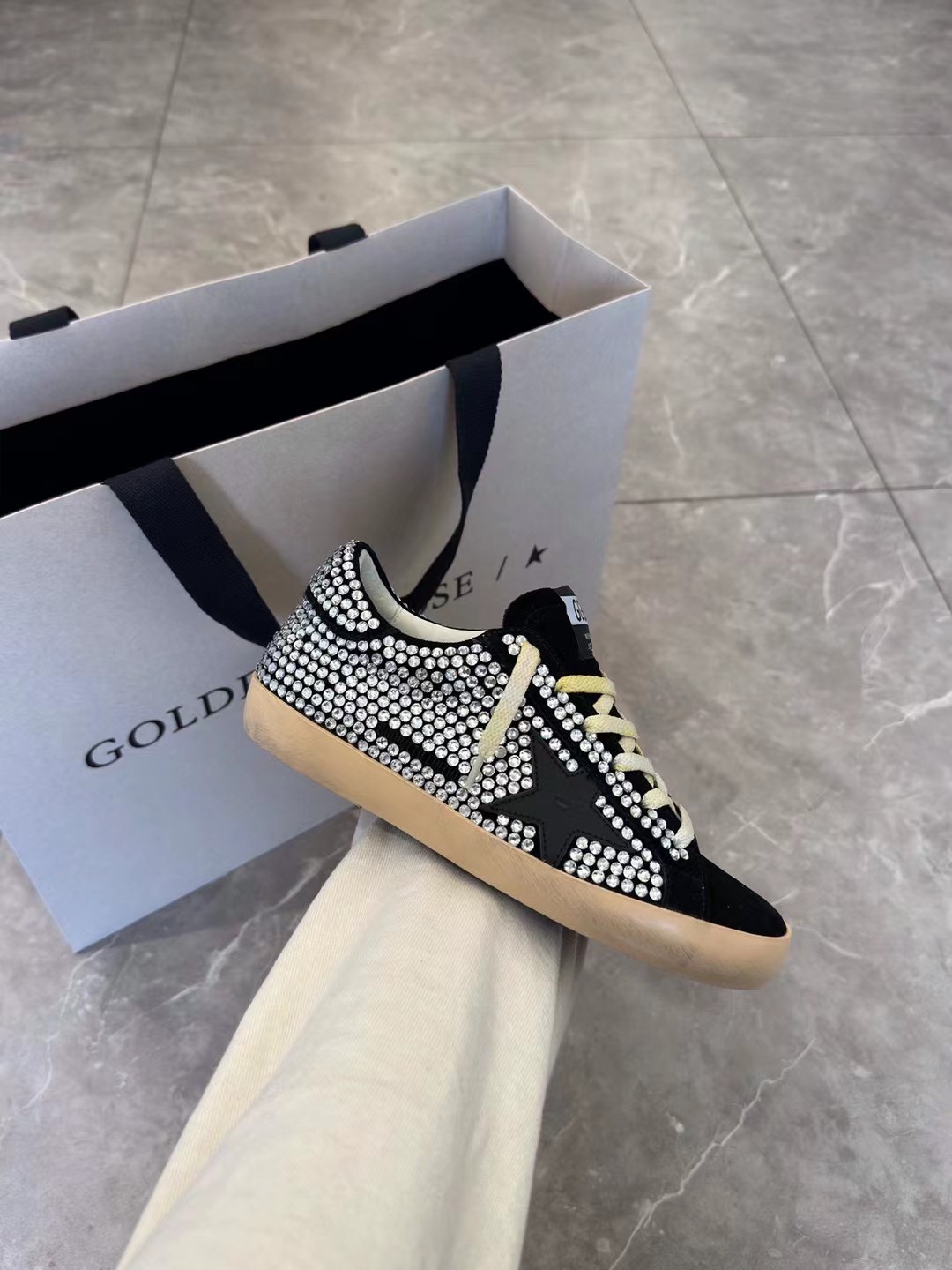 G style Mesh star couple dirty shoes
