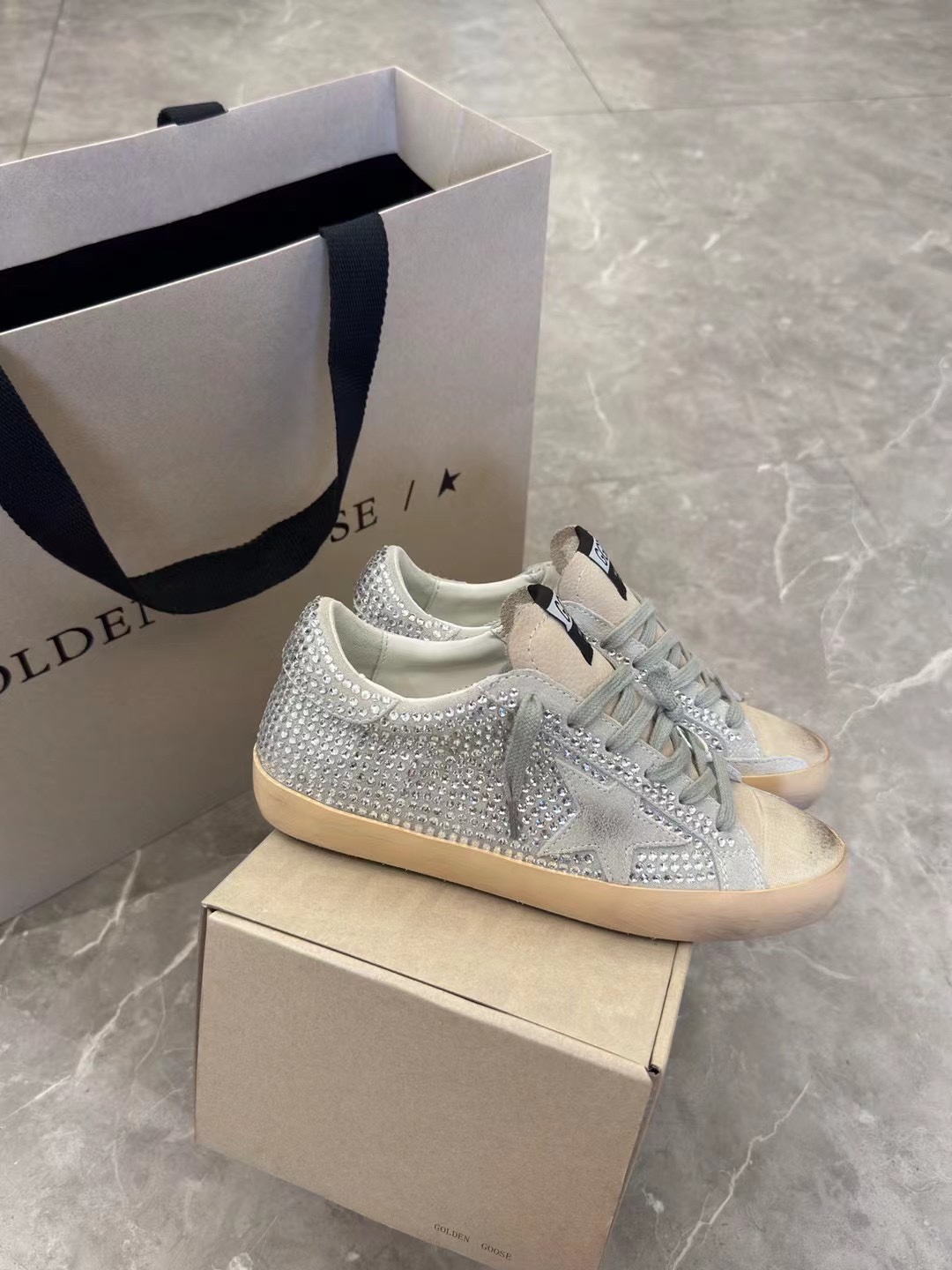 G style Mesh star couple dirty shoes