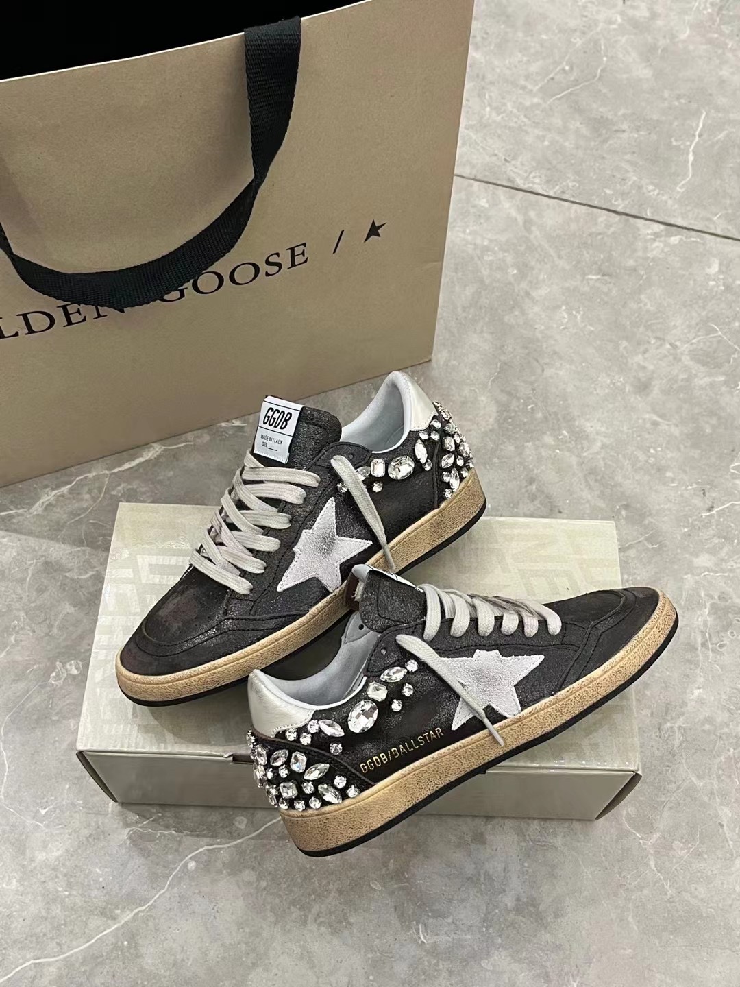 G style Mesh star couple dirty shoes