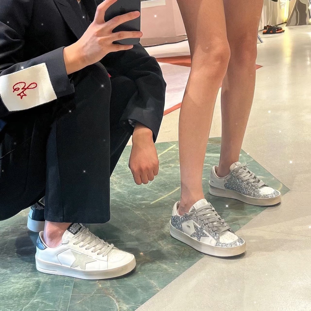 G style Mesh star couple dirty shoes