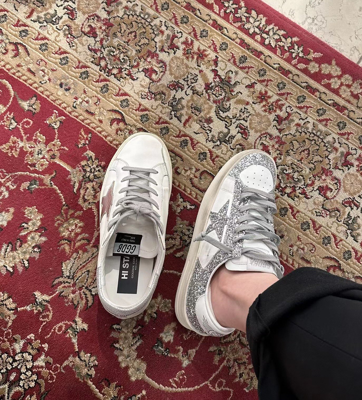 G style Mesh star couple dirty shoes