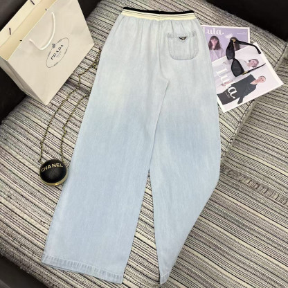 P style Drawstring Tencel Jeans