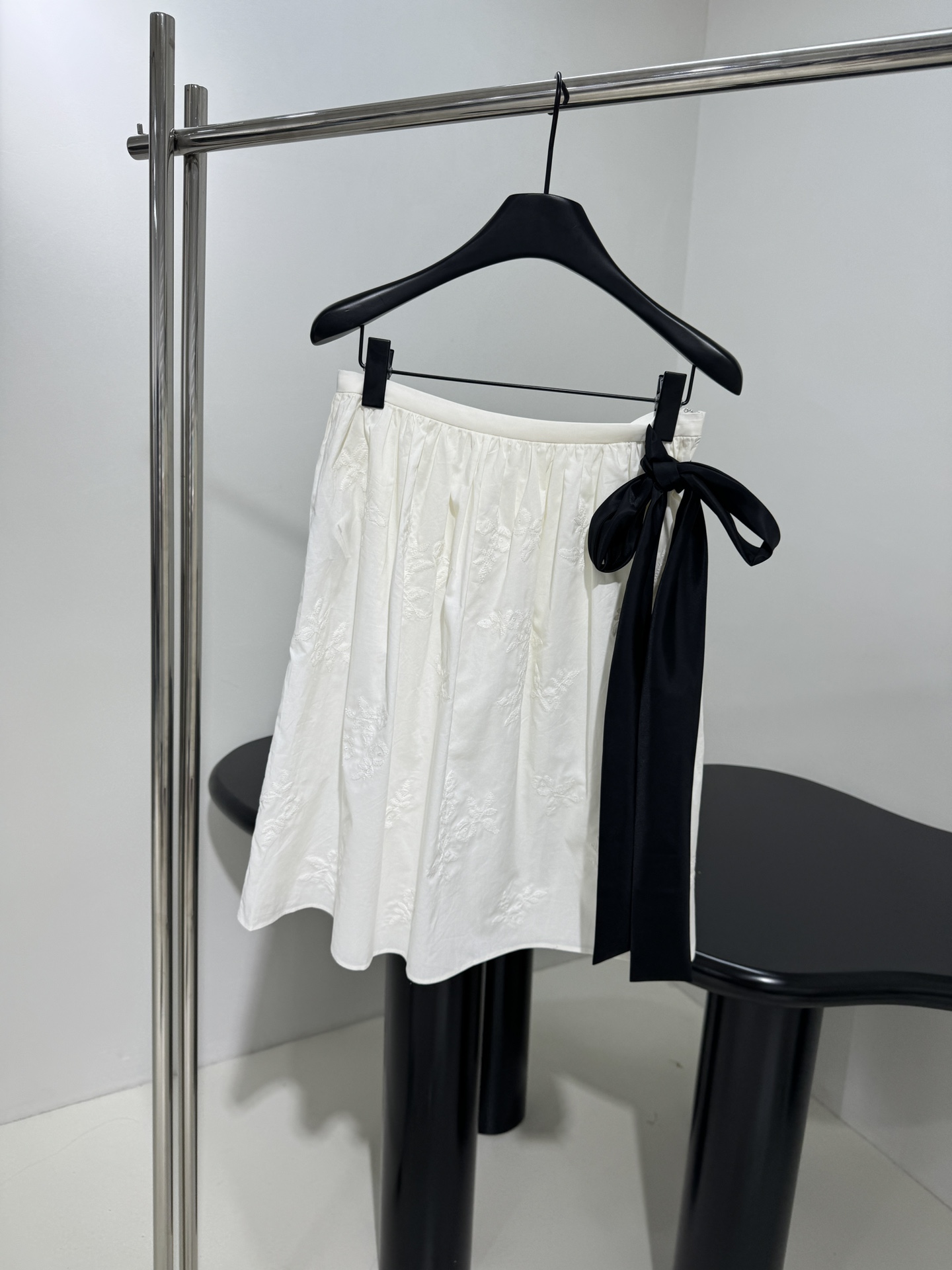 M style Cotton and silk blend jacquard skirt