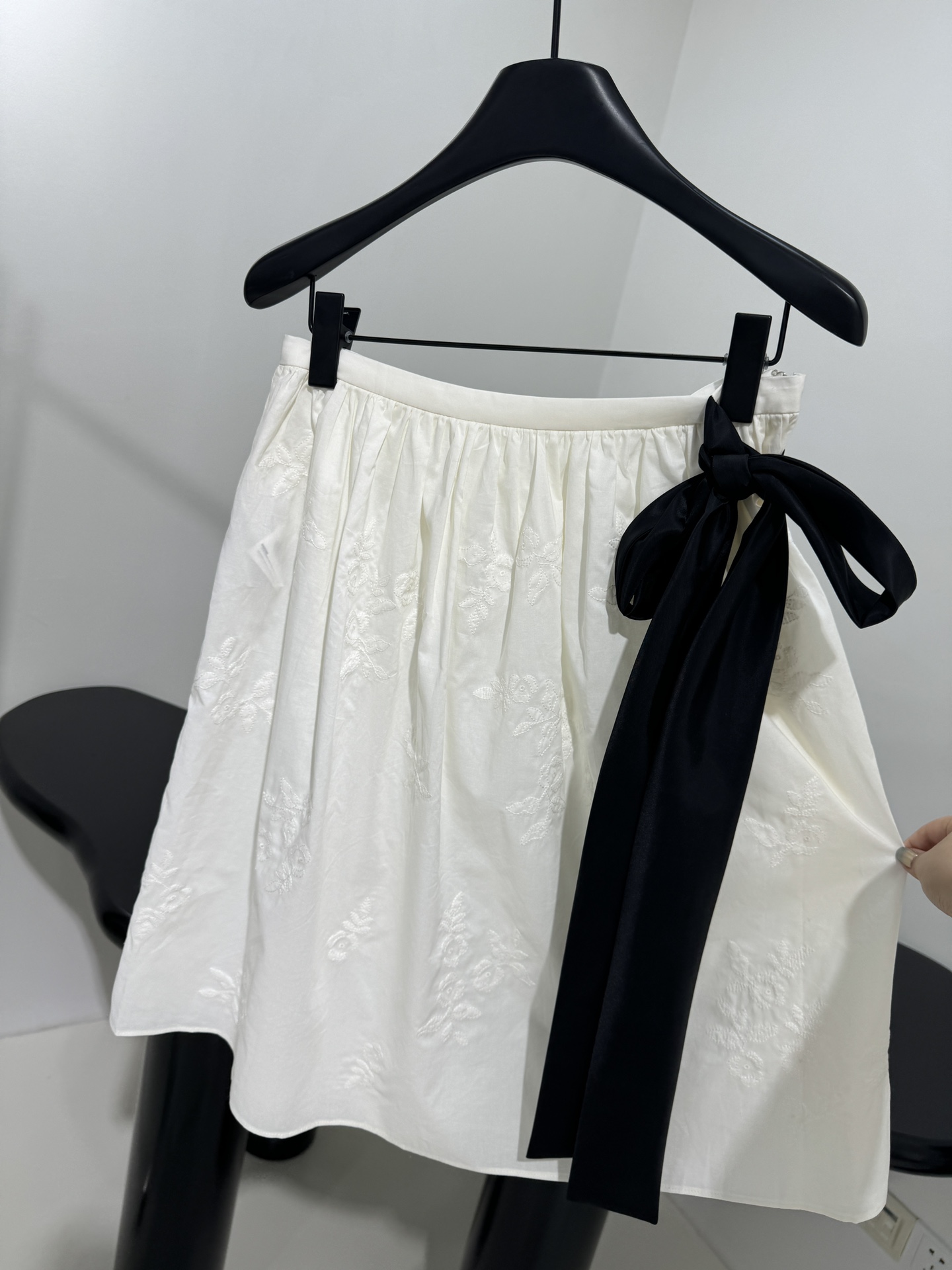 M style Cotton and silk blend jacquard skirt