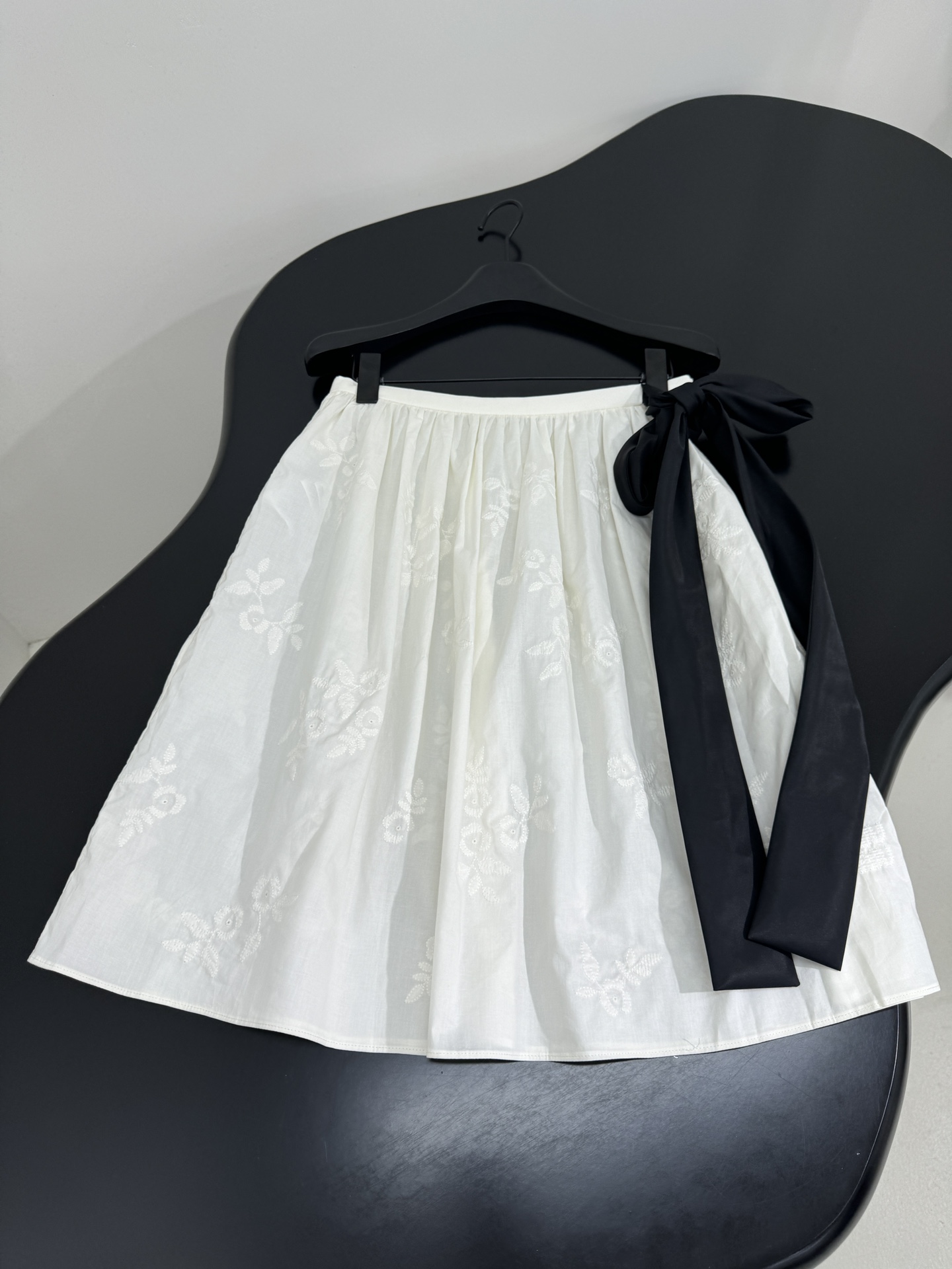 M style Cotton and silk blend jacquard skirt