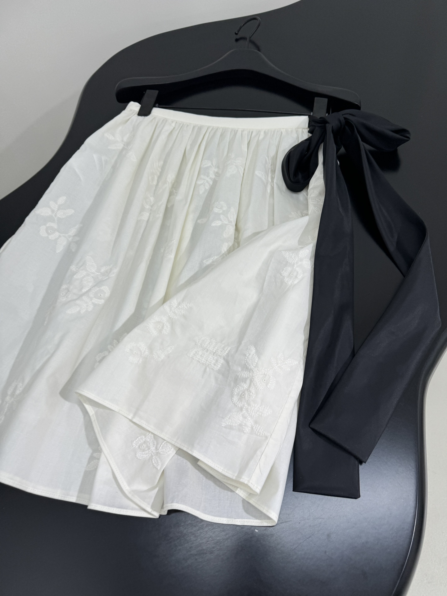 M style Cotton and silk blend jacquard skirt