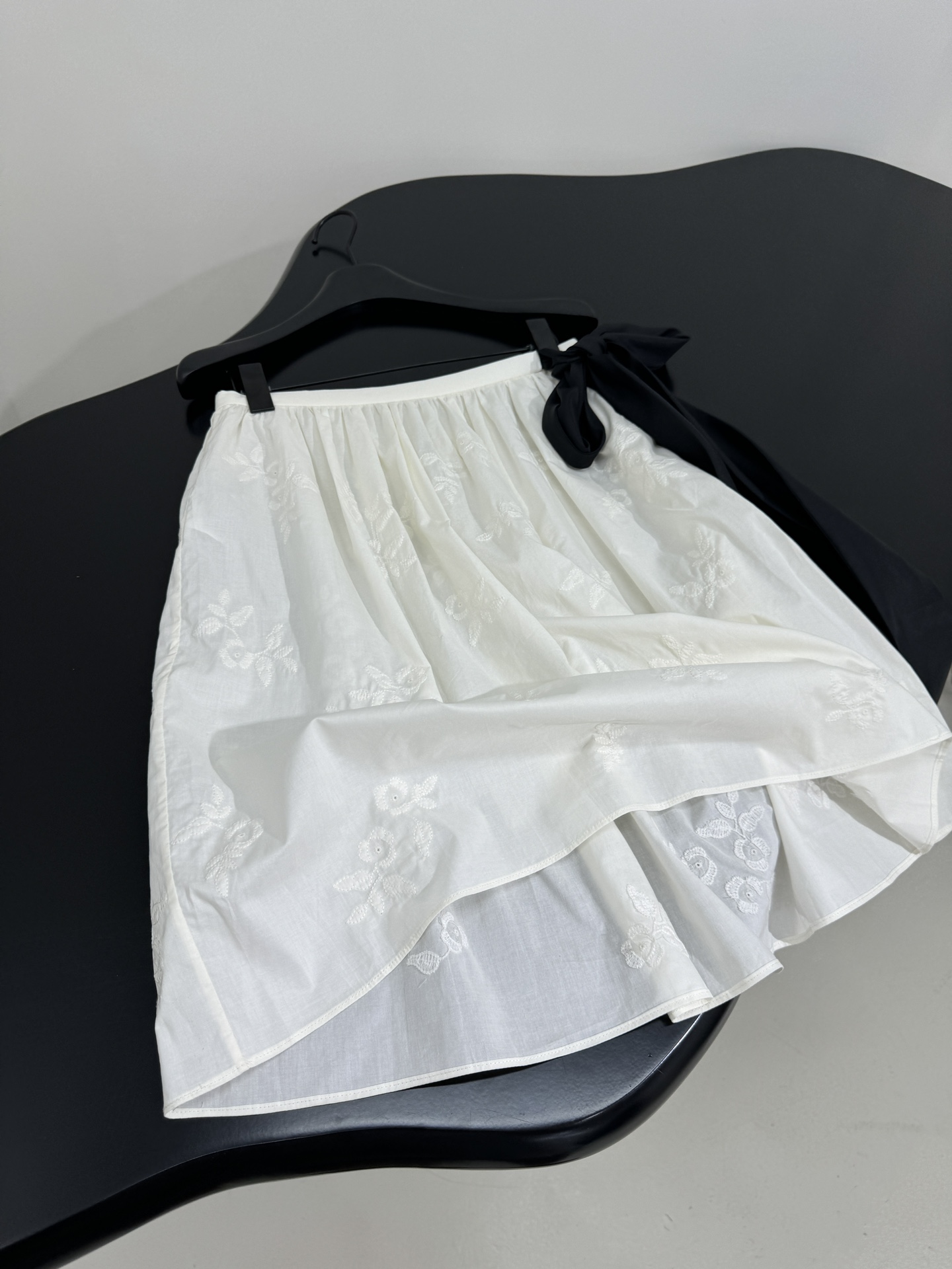 M style Cotton and silk blend jacquard skirt