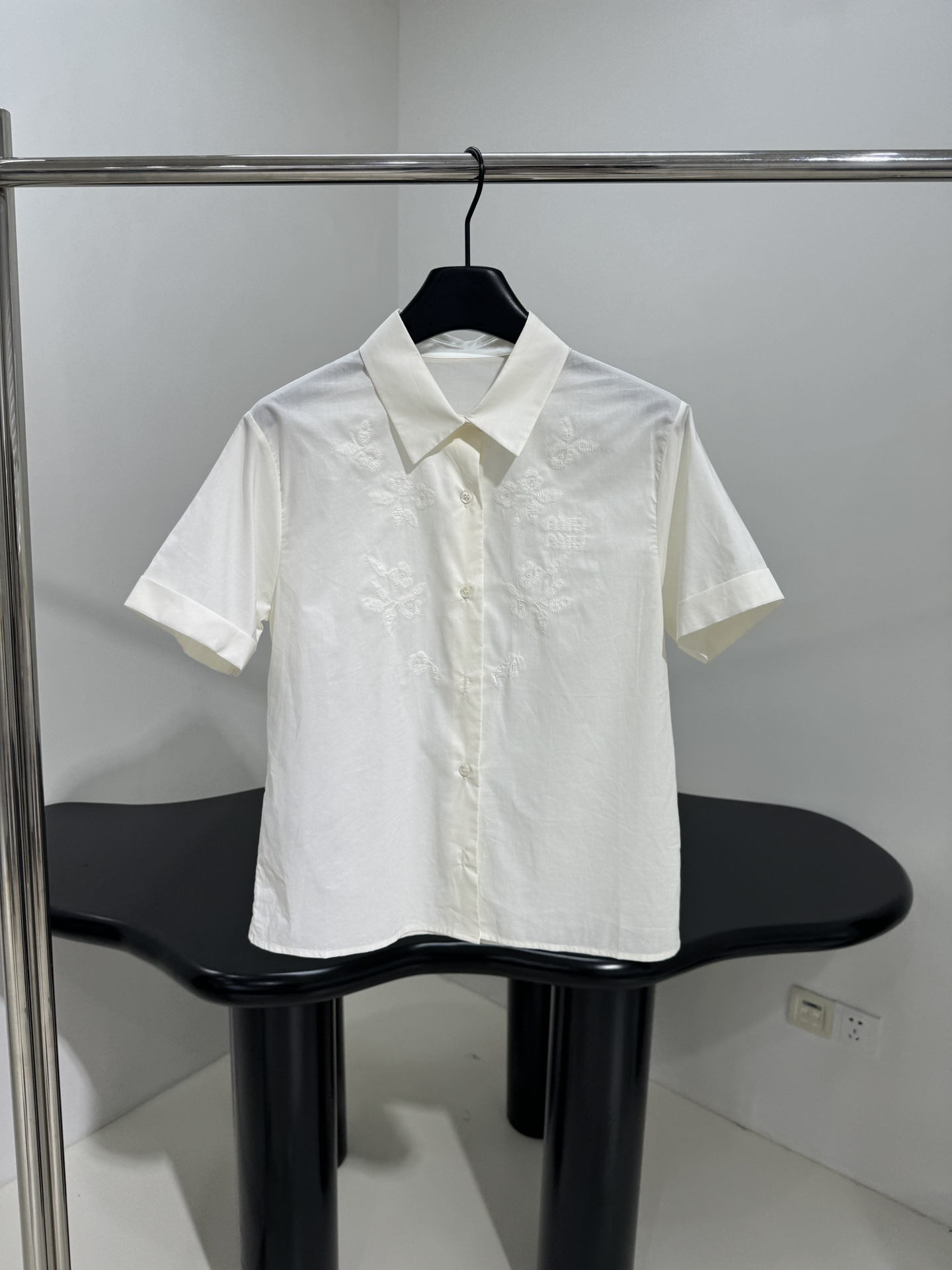 M style Cotton and silk blend jacquard top