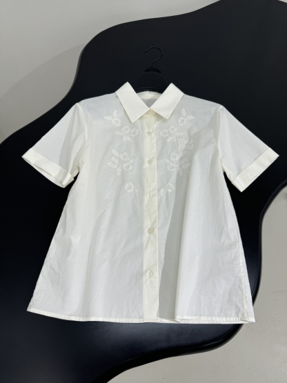 M style Cotton and silk blend jacquard top