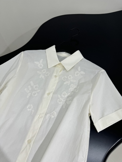 M style Cotton and silk blend jacquard top