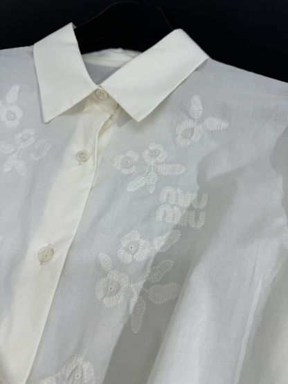 M style Cotton and silk blend jacquard top