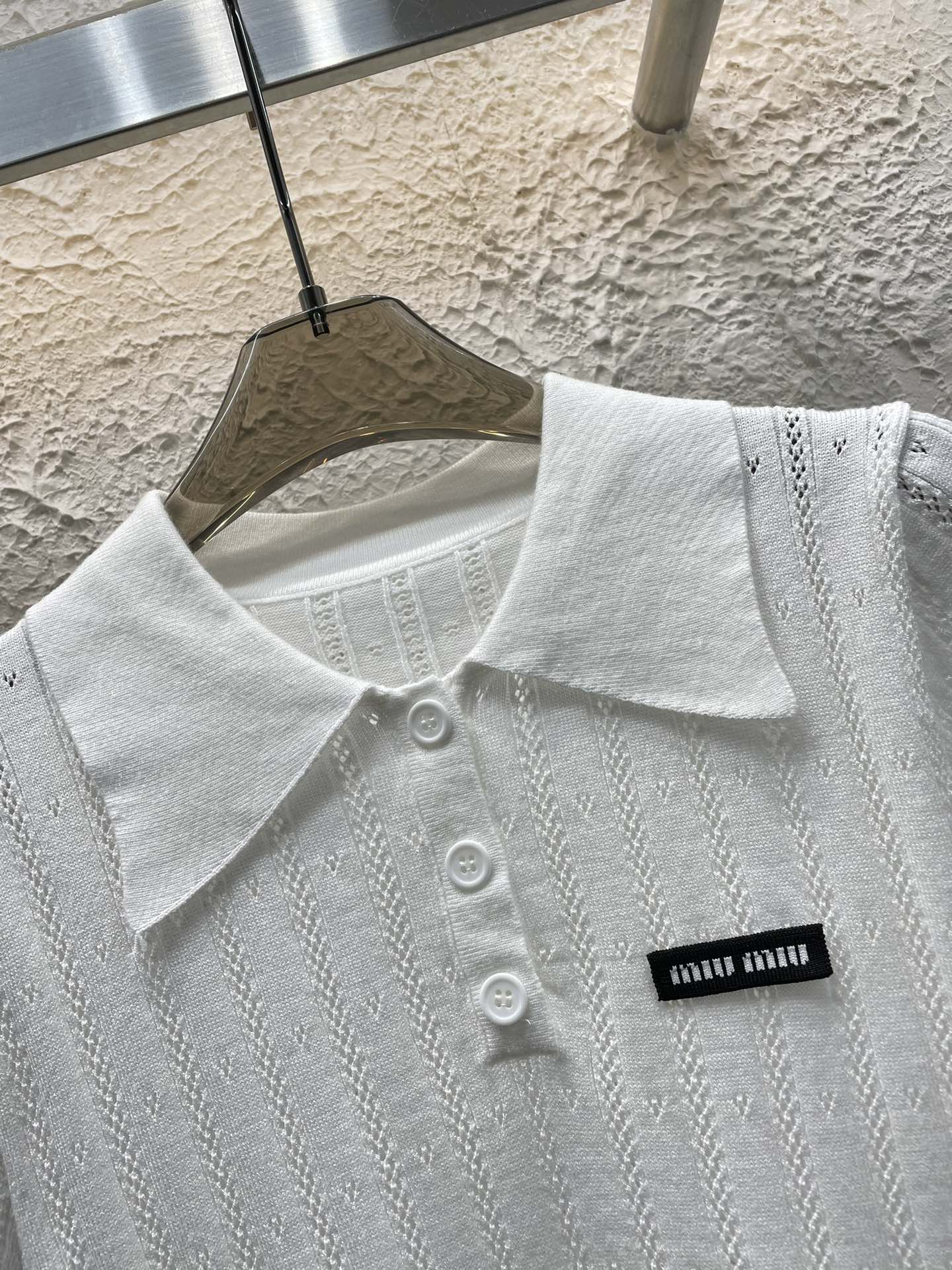 M style Lapel knitted short sleeves