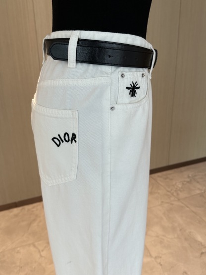 D style Loose waist straight slim wide leg trousers