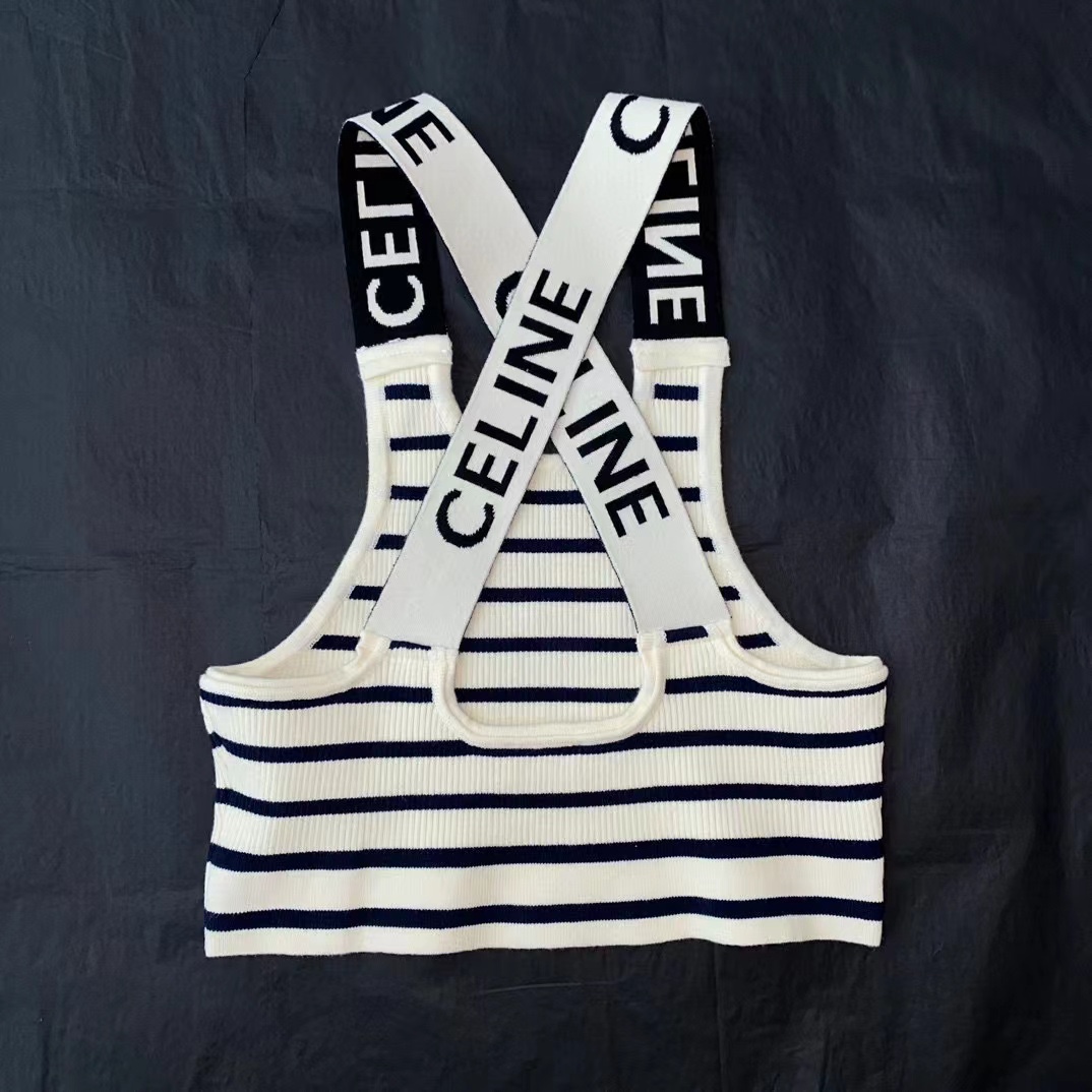 C style Striped cross vest