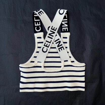 C style Striped cross vest