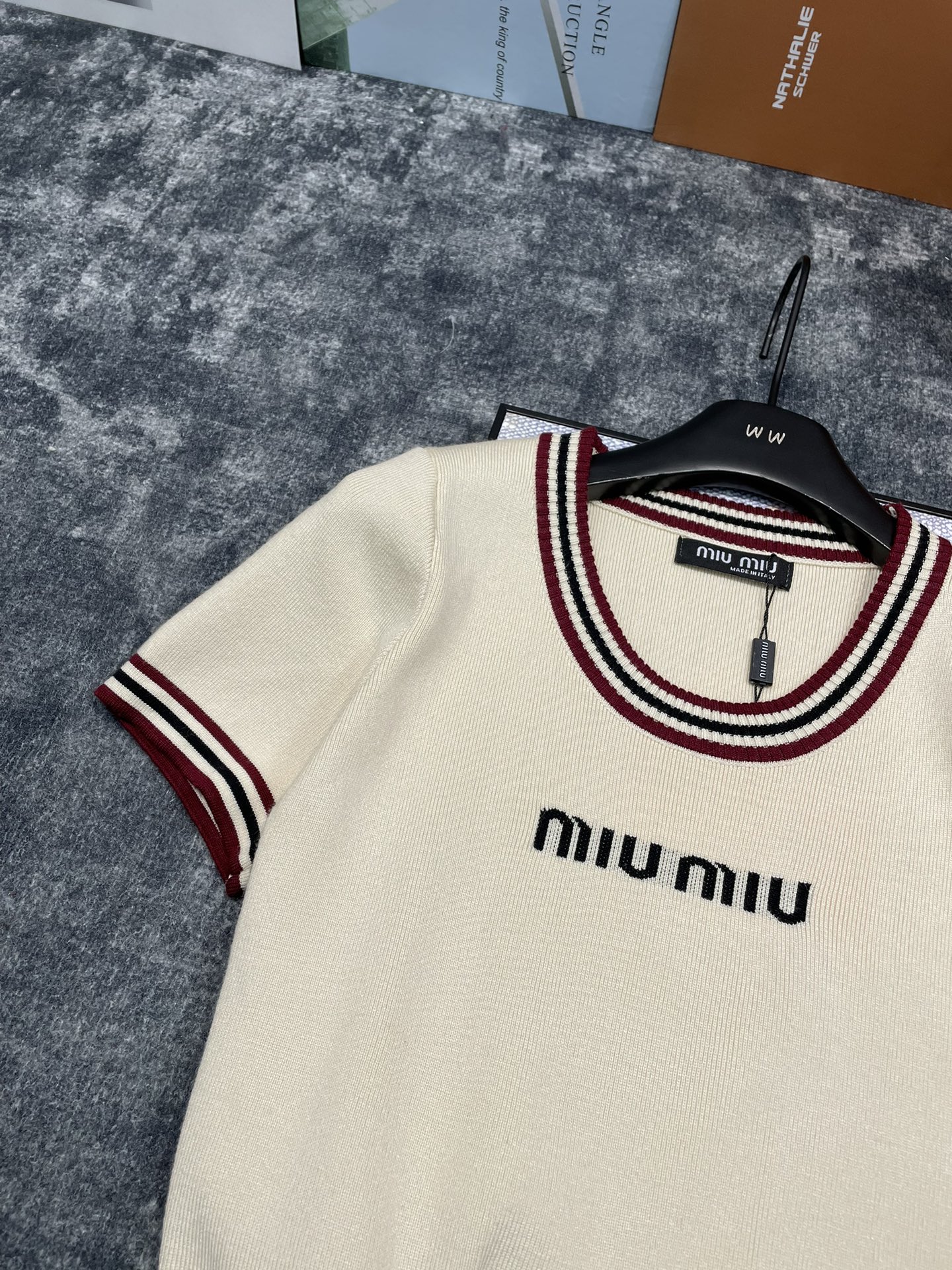 M style Polo collar knit two-piece suit