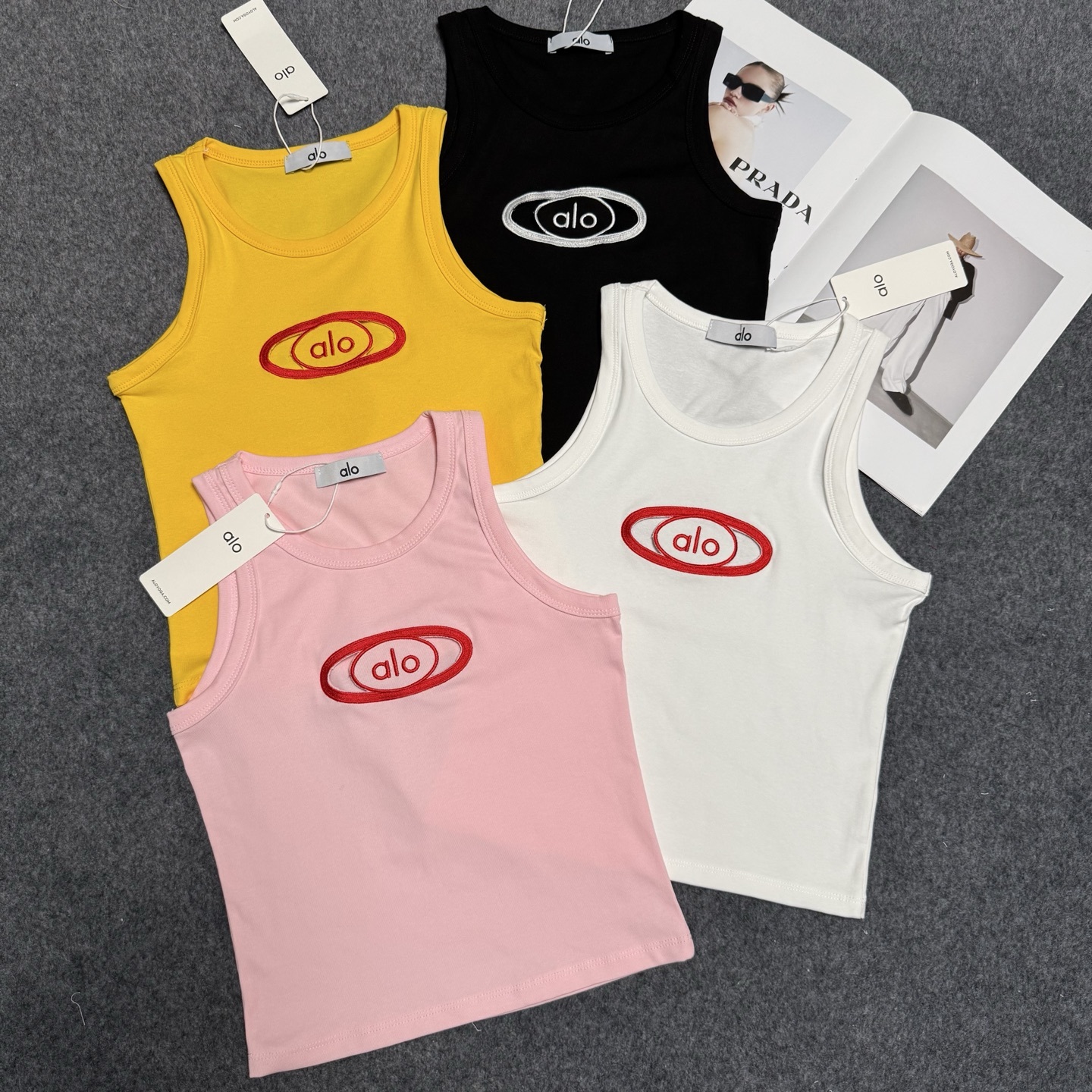 A style Embroidered Letters Hollow Waist Vest