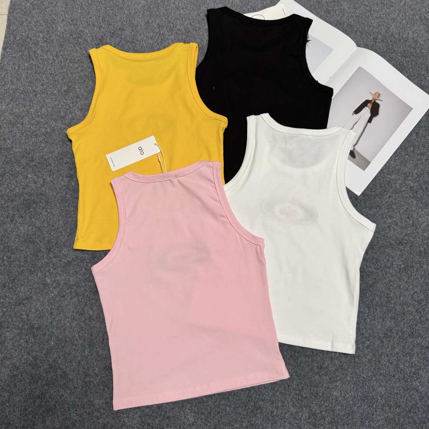 A style Embroidered Letters Hollow Waist Vest