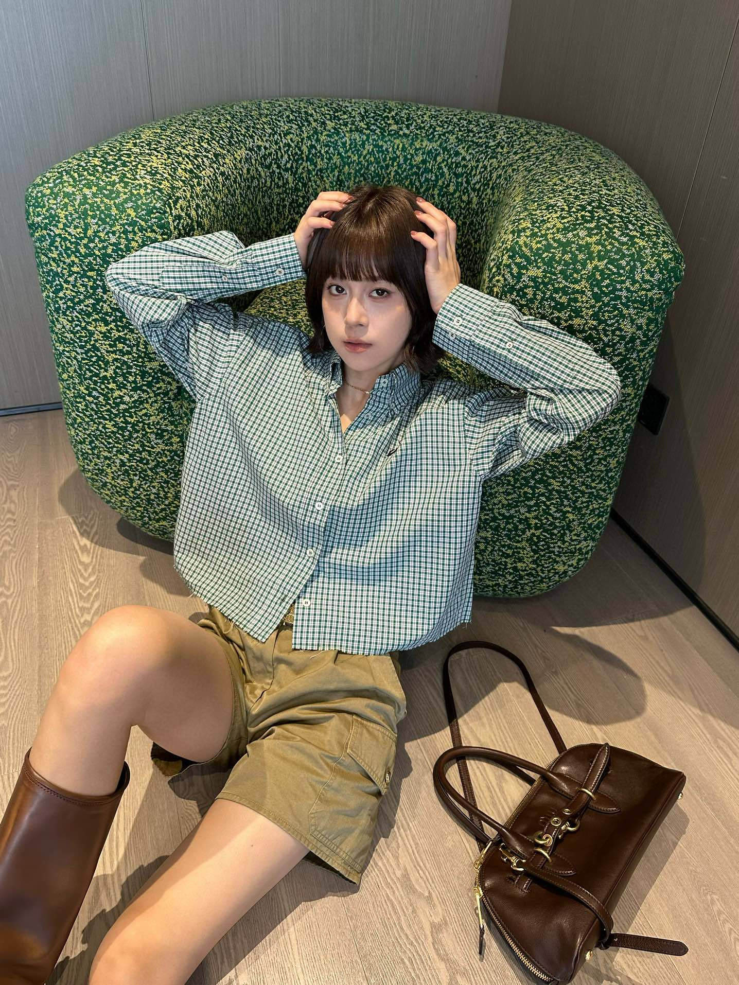 M style Logo Check Shirt