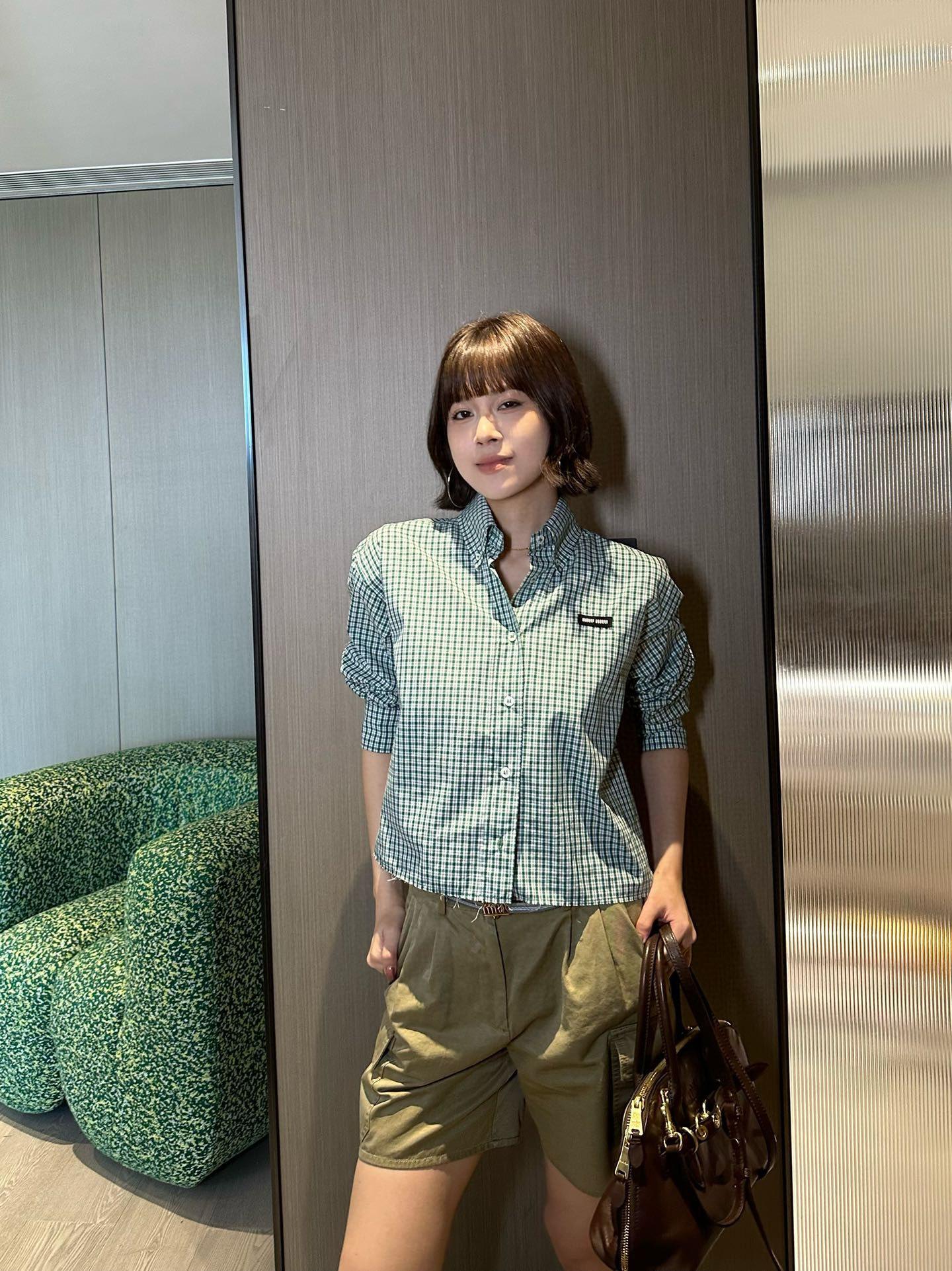 M style Logo Check Shirt