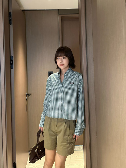 M style Logo Check Shirt